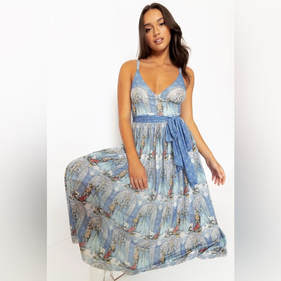 BLACKMILK The Snow Queen Sleeveless Wrap MIDAXI DRESS! - Picture 8 of 12